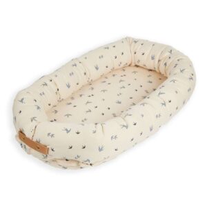 Filibabba Babynest - Dancing Swallow Blue