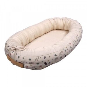 Filibabba Babynest Forest Floor - hvid/rosa