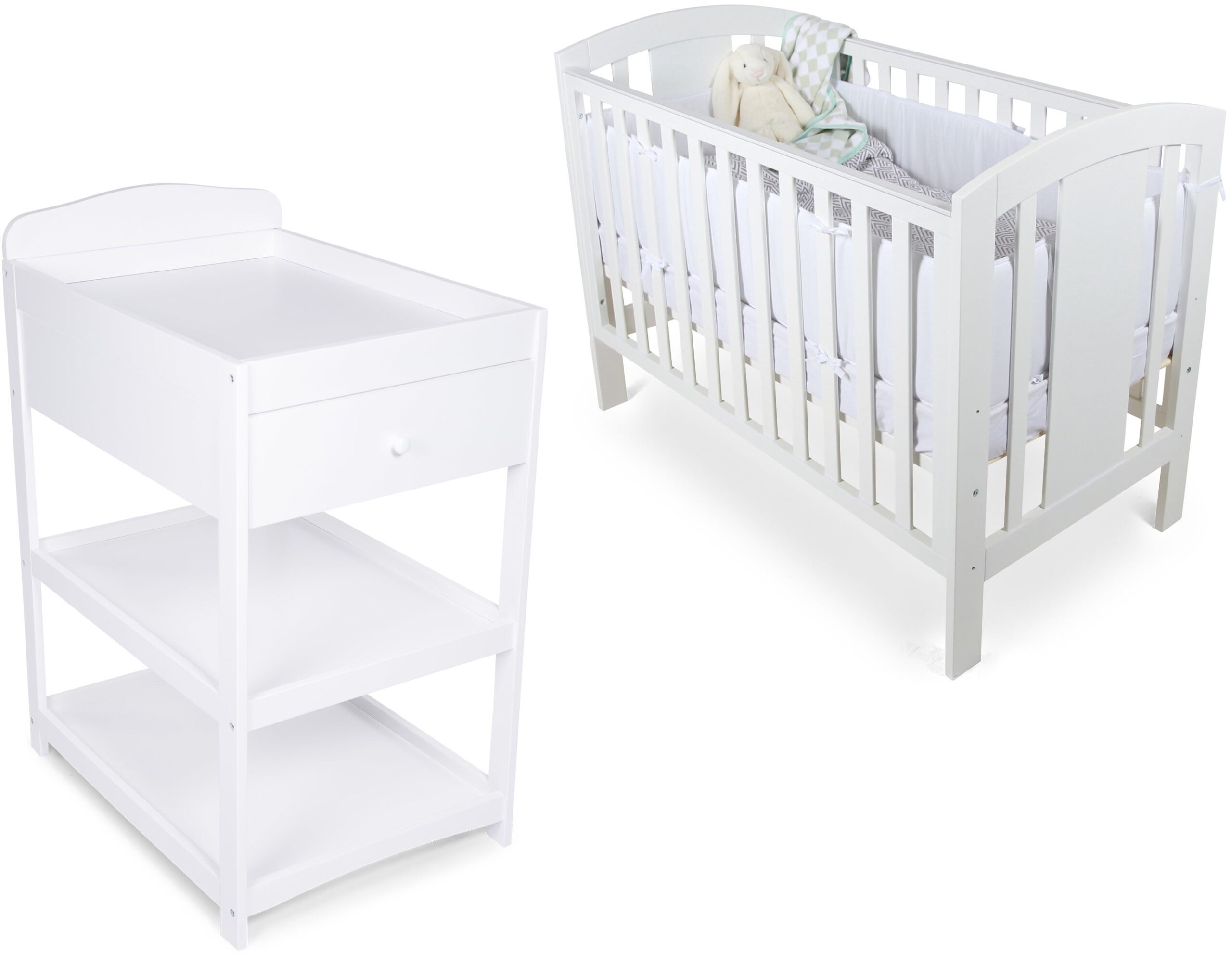 JLY Dream Lux Tremmeseng & Puslebord, Hvid JLY Dream Lux Tremmeseng & Puslebord, Hvid