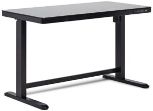 JLY Future Justerbart Skrivebord m. Glasplade, Sort