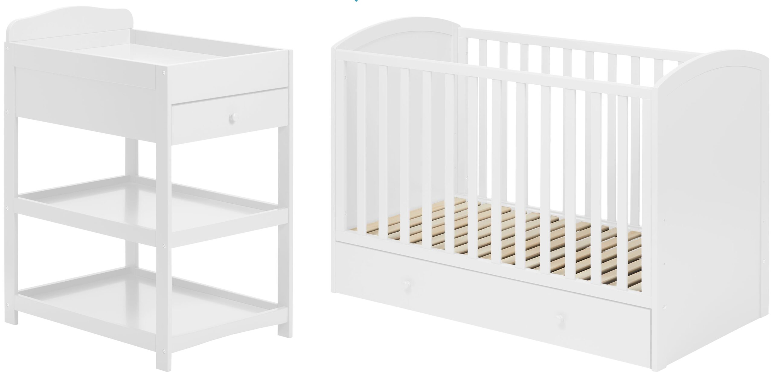 JLY Lux Tremmeseng 120x60 inkl. Puslebord, Hvid JLY Lux Tremmeseng 120x60 inkl. Puslebord, Hvid