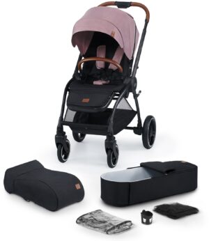 Kinderkraft Evolution Cocoon Duovogn, Pink, Barnevogn