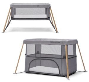 Kinderkraft MOVI 2-in-1 Weekendseng, Grey Wood
