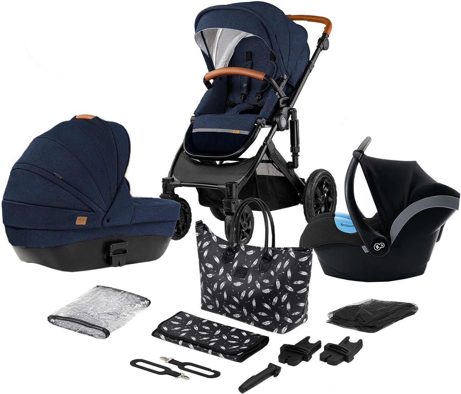 Kinderkraft PRIME 2020 Duovogn 3-in-1 inkl. Tilbehør, Deep Navy, Barnevogn Kinderkraft PRIME 2020 Duovogn 3-in-1 inkl. Tilbehør, Deep Navy, Barnevogn