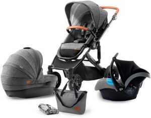 Kinderkraft Prime Duovogn 3-in-1, Grey, Barnevogn