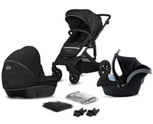 Kinderkraft Prime Lite Duovogn, Deep Black, Barnevogn