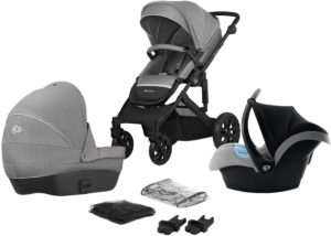 Kinderkraft Prime Lite Duovogn, Grey, Barnevogn