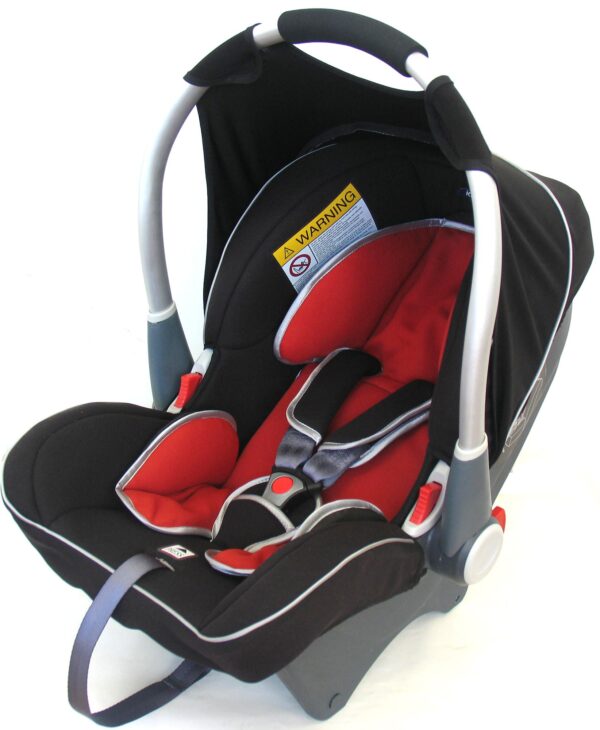 Klippan Dinofix Autostol Baby, Sort/Rød