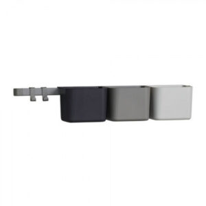 Leander opbevaringsholdere inkl. lang skinne - Dusty Grey
