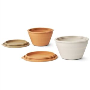 Liewood Dale Foldbare Skåle 2-Pak Almond Multi Mix