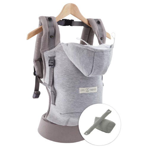Love Radius Bæresele Inkl. Babyindsats - Hoodie Carrier - Lysegrå/athletic Grey Love Radius Bæresele Inkl. Babyindsats - Hoodie Carrier - Lysegrå/athletic Grey