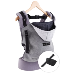 Love Radius Bæresele Inkl. Babyindsats - Hoodie Carrier - Mørkegrå/flanel Grey