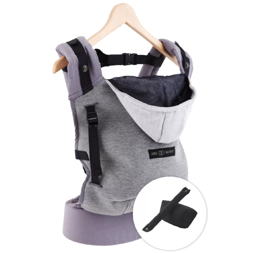 Love Radius Bæresele Inkl. Babyindsats - Hoodie Carrier - Mørkegrå/flanel Grey Love Radius Bæresele Inkl. Babyindsats - Hoodie Carrier - Mørkegrå/flanel Grey