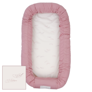 Mamamilla Babynest med Fossflakes Fyld - Dusty Dark Rose