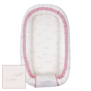 Mamamilla Babynest med Fossflakes Fyld - Rose Feathers