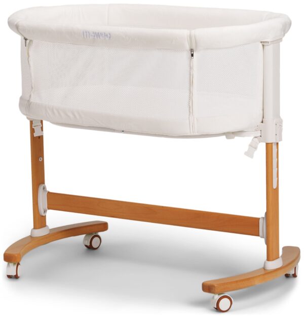 Moweo Bedside Crib Træ, Hvid