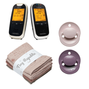 Neonate 6500D + Tiny Republic 5-pak stofbleer og 2-pak silikonesutter – rosa