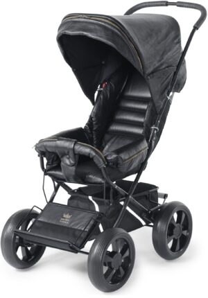 Nordic Crown Sporty Klapvogn, Sort Imitationslæder