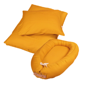 Pakketilbud: Filibabba Babynest + Sengetøj - Golden Mustard