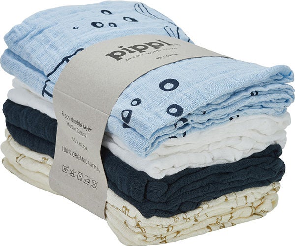Pippi Stofble 8-Pak, Grey Daw Pippi Stofble 8-Pak, Grey Daw