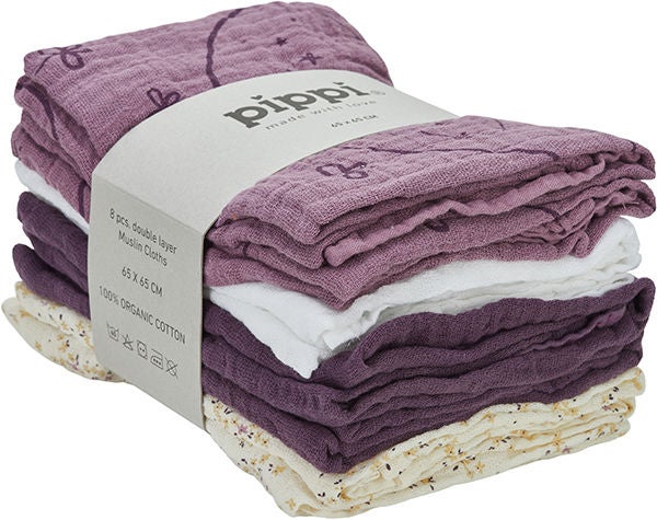 Pippi Stofble 8-pak, Mauve Pippi Stofble 8-pak, Mauve