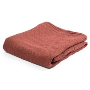 Sebra babytæppe 85x85 cm - Burgundy red