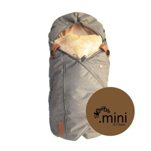 Sleepbag Mini babysovepose 0-2år - Grå mélange-brun