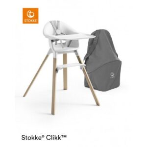 Stokke Clikk højstol Hvid + rejsetaske