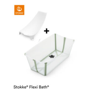 Stokke Flexi Bath badekar inkl. indsats - Transparent Green
