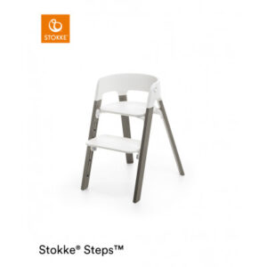 Stokke Steps højstol - White/Hazy Grey