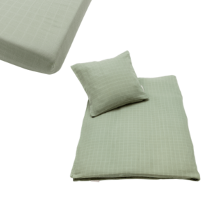 Tiny Republic muslin junior lagen + juniorsengetøj - grøn