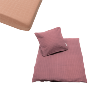 Tiny Republic muslin junior lagen + juniorsengetøj - plum