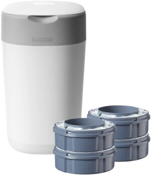 Tommee Tippee Sangenic T& C inkl. 4 Refill, Hvid