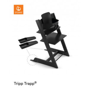 Tripp Trapp Højstol + babysæt - Sort
