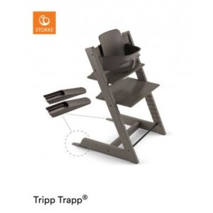 Tripp Trapp højstol + babysæt - Hazy Grey