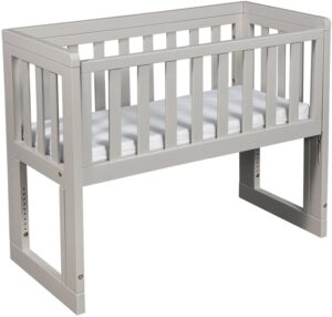 Troll Bedside Crib Oslo, Soft Grey