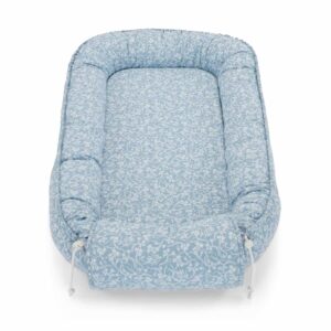 Vanilla Copenhagen Babynest - Beach Print / Blue Shadow Solid
