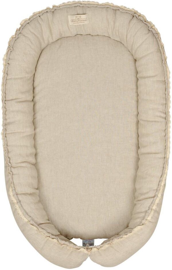 BabyMatex Babynest Hør, Beige