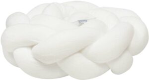 BabyMatex Sengerand Flettet 180 cm, Hvid