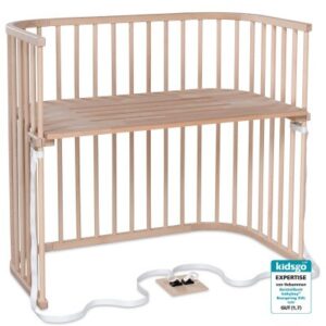 Babybay Boxspring XXL co-sleeper bedside crib - Natural Untreated