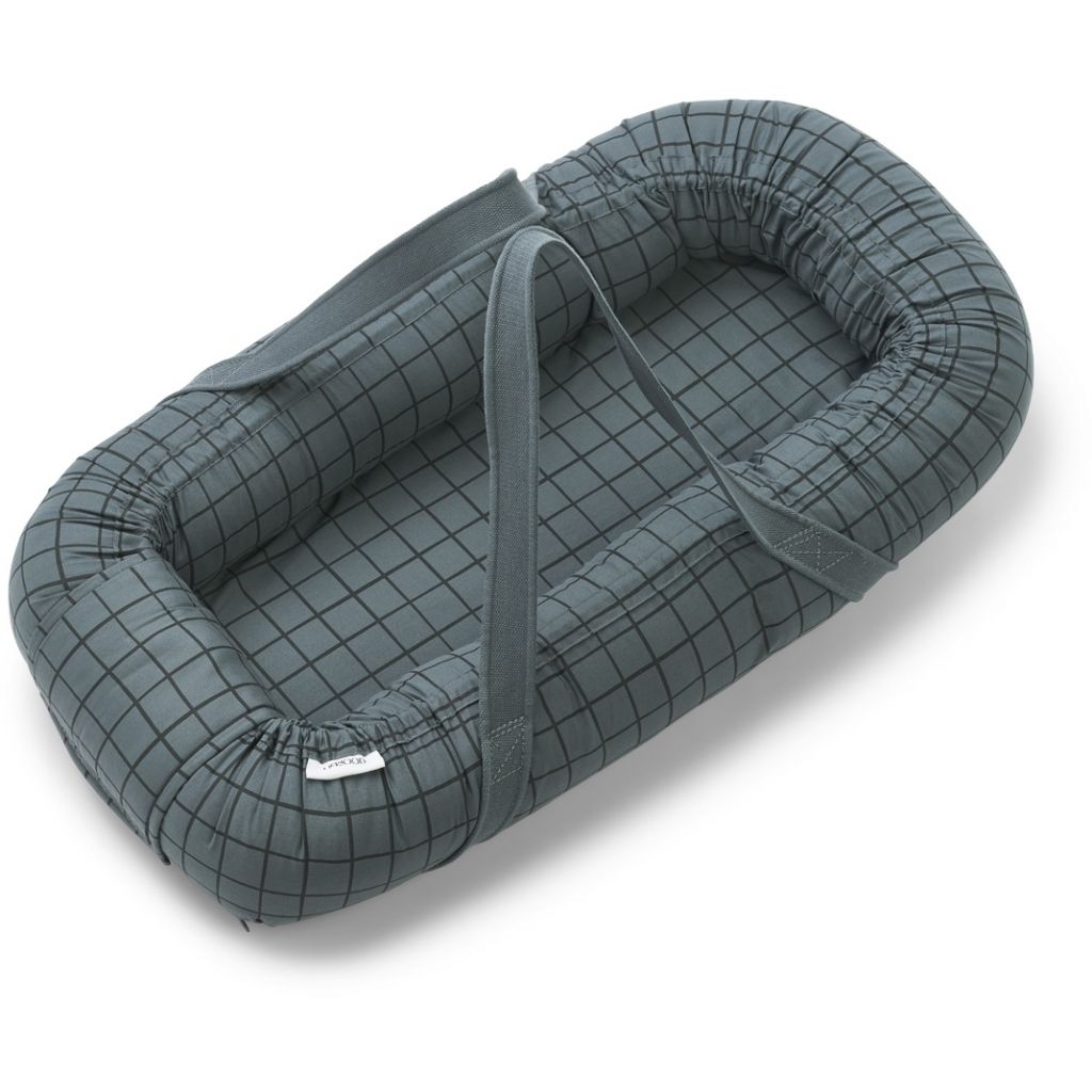 Babylift / Babynest fra Liewood - Gro Check/whale blue Babylift / Babynest fra Liewood - Gro Check/whale blue