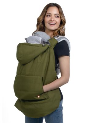 Bæresele vintercover - Wombat All Weather Cover - Forest Green/Beige