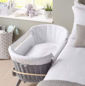 Bedside Crib, Kurveflet justerbar - Clair de Lune