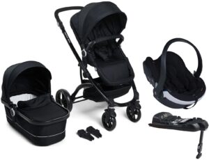 Beemoo Move Duo Duovogn inkl. BeSafe Autostol Baby, Black, Barnevogn