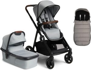 Beemoo Pro Multi Duovogn inkl. Kørepose, Cloud Grey/Black, Barnevogn