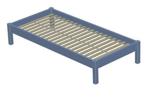 Briks (uden lamelbund) seng 90 x 200 cm, Specialfarve - Manis-h Briks (uden lamelbund) seng 90 x 200 cm, Specialfarve - Manis-h