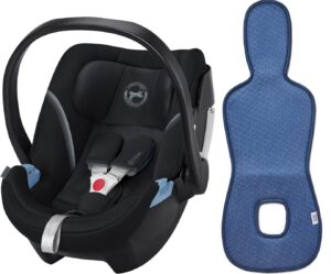 Cybex Aton 5 Autostol Baby inkl. Ventilerende Hynde, Deep Black/Bijou Blue