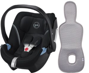 Cybex Aton 5 Autostol Baby inkl. Ventilerende Hynde, Deep Black/Grey
