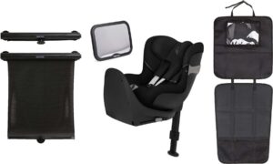 Cybex Sirona S2 i-Size Autostol med Tilbehørspakke, Moon Black