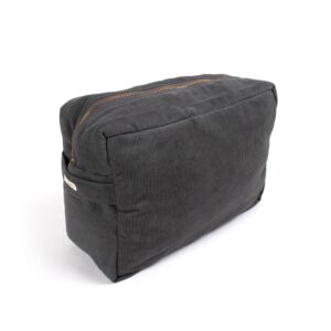 Filibabba stor fløjls toilettaske, stone grey